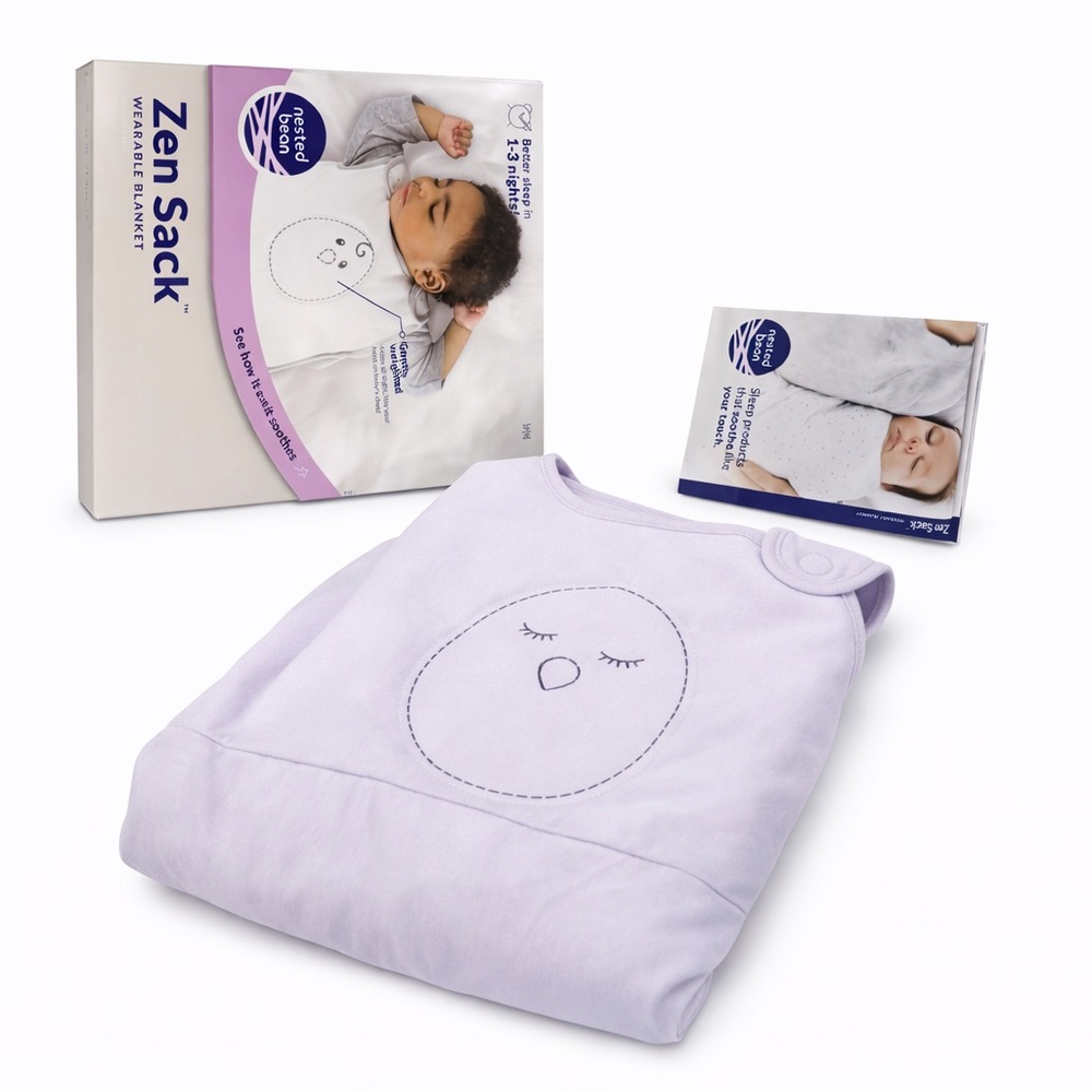 Nested Bean Zen Sack Weighted Sleep Sack Purple Small 0–6M Open Box